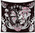 Romantic Rose Skeleton Butterfly Tapestry s Home Decor for Living Room Bedroom (51.2 x 59.1 inches)